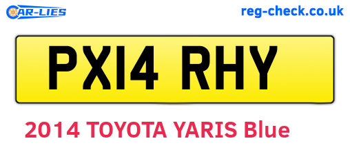PX14RHY are the vehicle registration plates.