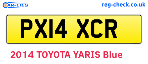 PX14XCR are the vehicle registration plates.