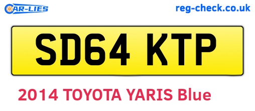 SD64KTP are the vehicle registration plates.