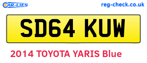 SD64KUW are the vehicle registration plates.