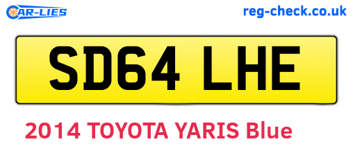 SD64LHE are the vehicle registration plates.