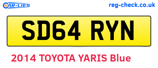 SD64RYN are the vehicle registration plates.
