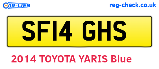 SF14GHS are the vehicle registration plates.