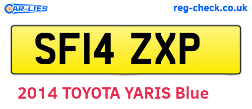 SF14ZXP are the vehicle registration plates.