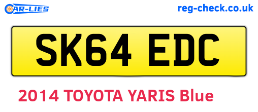 SK64EDC are the vehicle registration plates.