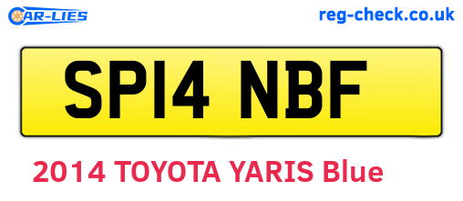 SP14NBF are the vehicle registration plates.