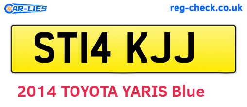 ST14KJJ are the vehicle registration plates.