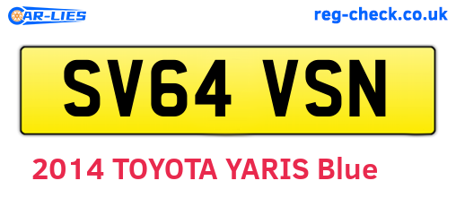 SV64VSN are the vehicle registration plates.
