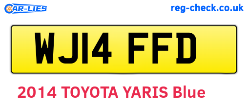 WJ14FFD are the vehicle registration plates.