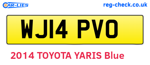 WJ14PVO are the vehicle registration plates.