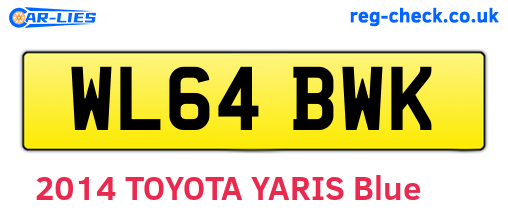 WL64BWK are the vehicle registration plates.