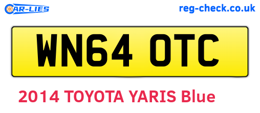 WN64OTC are the vehicle registration plates.