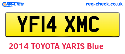 YF14XMC are the vehicle registration plates.