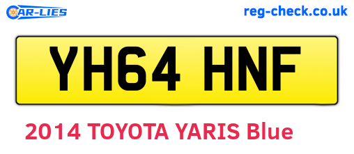YH64HNF are the vehicle registration plates.