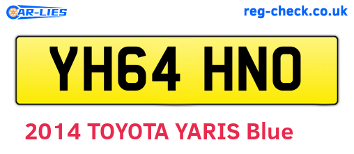 YH64HNO are the vehicle registration plates.