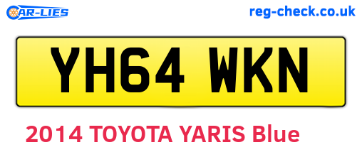 YH64WKN are the vehicle registration plates.