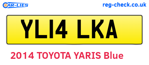 YL14LKA are the vehicle registration plates.