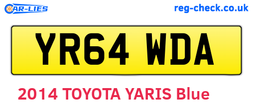 YR64WDA are the vehicle registration plates.