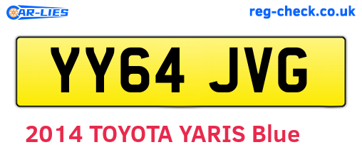 YY64JVG are the vehicle registration plates.