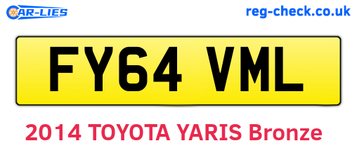 FY64VML are the vehicle registration plates.