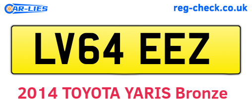 LV64EEZ are the vehicle registration plates.
