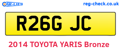 R26GJC are the vehicle registration plates.