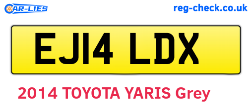 EJ14LDX are the vehicle registration plates.
