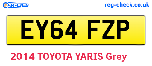EY64FZP are the vehicle registration plates.