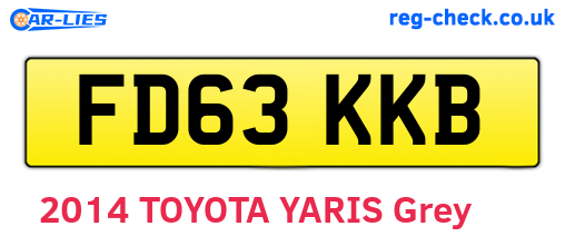 FD63KKB are the vehicle registration plates.