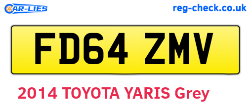 FD64ZMV are the vehicle registration plates.