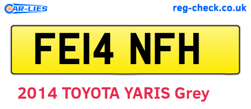 FE14NFH are the vehicle registration plates.