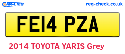 FE14PZA are the vehicle registration plates.