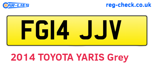 FG14JJV are the vehicle registration plates.