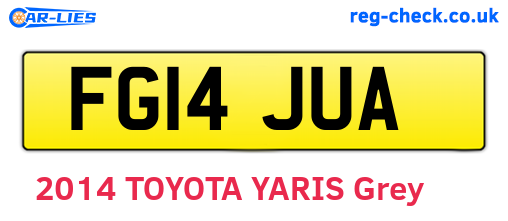 FG14JUA are the vehicle registration plates.