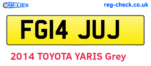FG14JUJ are the vehicle registration plates.