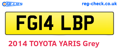 FG14LBP are the vehicle registration plates.
