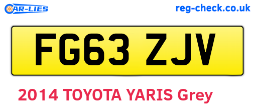 FG63ZJV are the vehicle registration plates.