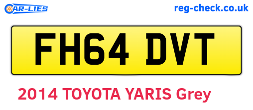 FH64DVT are the vehicle registration plates.