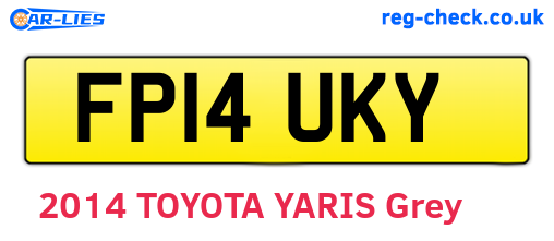 FP14UKY are the vehicle registration plates.