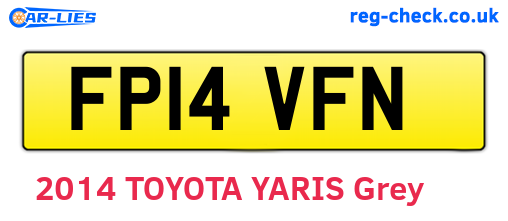 FP14VFN are the vehicle registration plates.