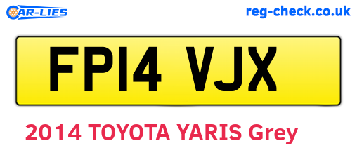FP14VJX are the vehicle registration plates.