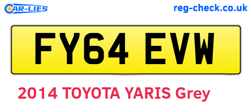 FY64EVW are the vehicle registration plates.