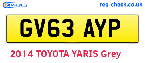 GV63AYP are the vehicle registration plates.