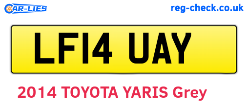 LF14UAY are the vehicle registration plates.
