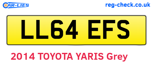 LL64EFS are the vehicle registration plates.