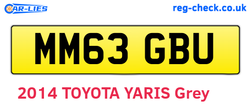 MM63GBU are the vehicle registration plates.