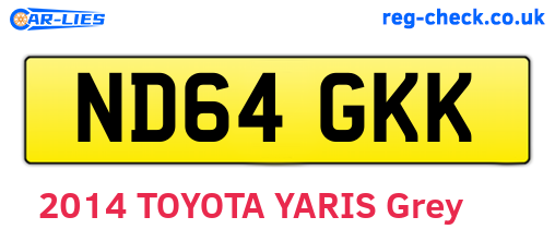 ND64GKK are the vehicle registration plates.