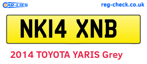 NK14XNB are the vehicle registration plates.