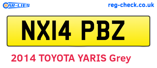 NX14PBZ are the vehicle registration plates.