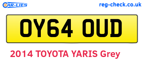 OY64OUD are the vehicle registration plates.